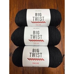 Big twist Value black 3 skeins